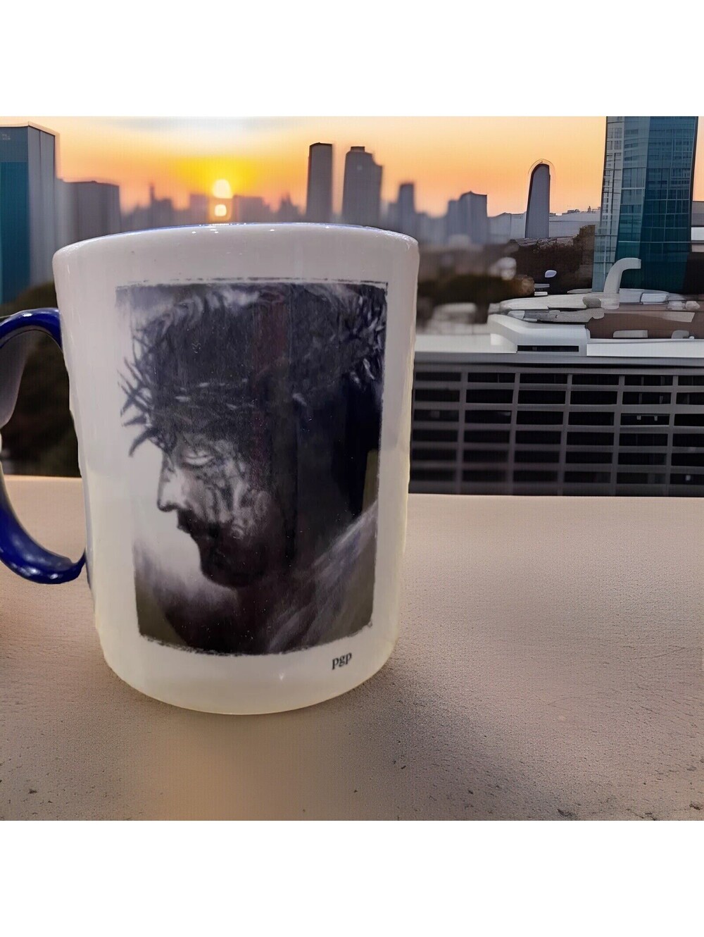 John 14:6 Bible Verse Jesus With Crown Of Thorns  Coffee Mug Cup